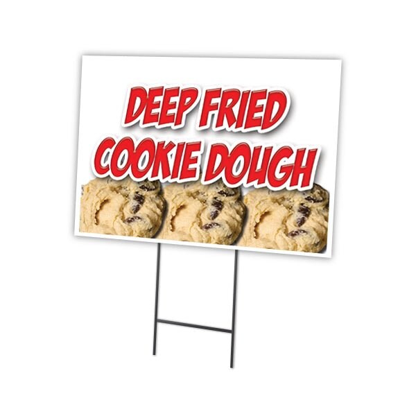 Deep Fried Cooki Dough Yard & Stake outdoor plastic coroplast window, C-1824 Deep Fried Cooki Dough